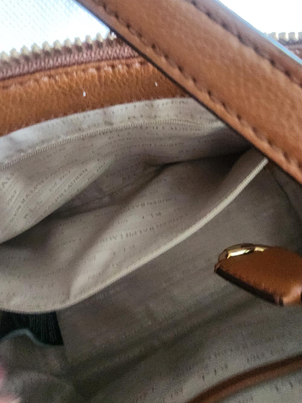 Ralph Lauren Brown Leather Bag with Gold Hardware - Picture 10 of 16